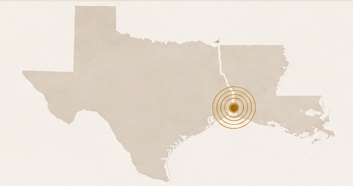Texas and Louisiana with service area centered near Orange, Texas